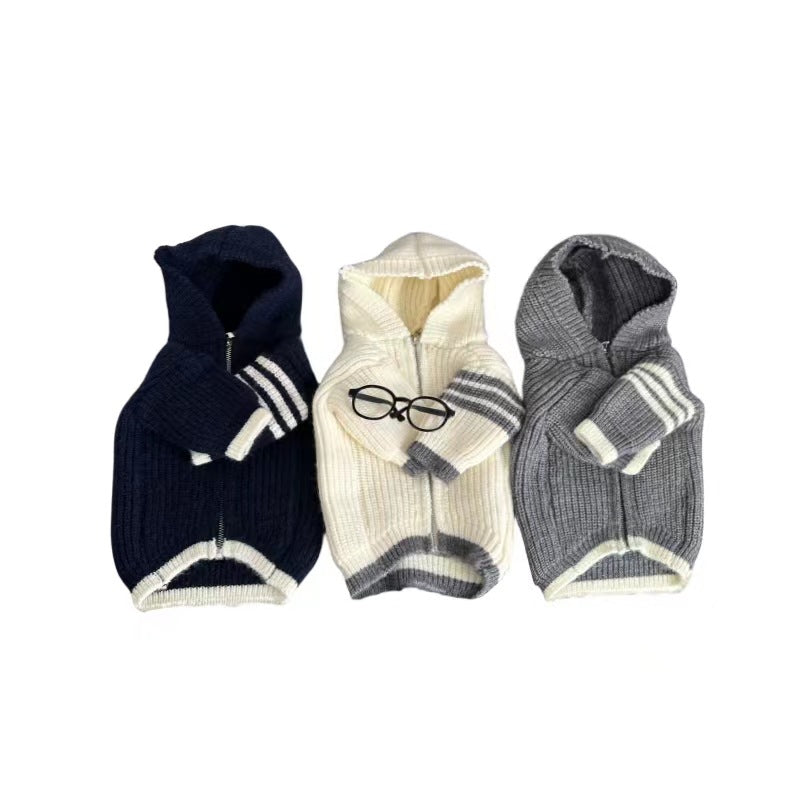 Foreign trade trendy brand dog sweater clothes loving pet cardigan Teddy French Dou Bago Schnauzer small dog cat
