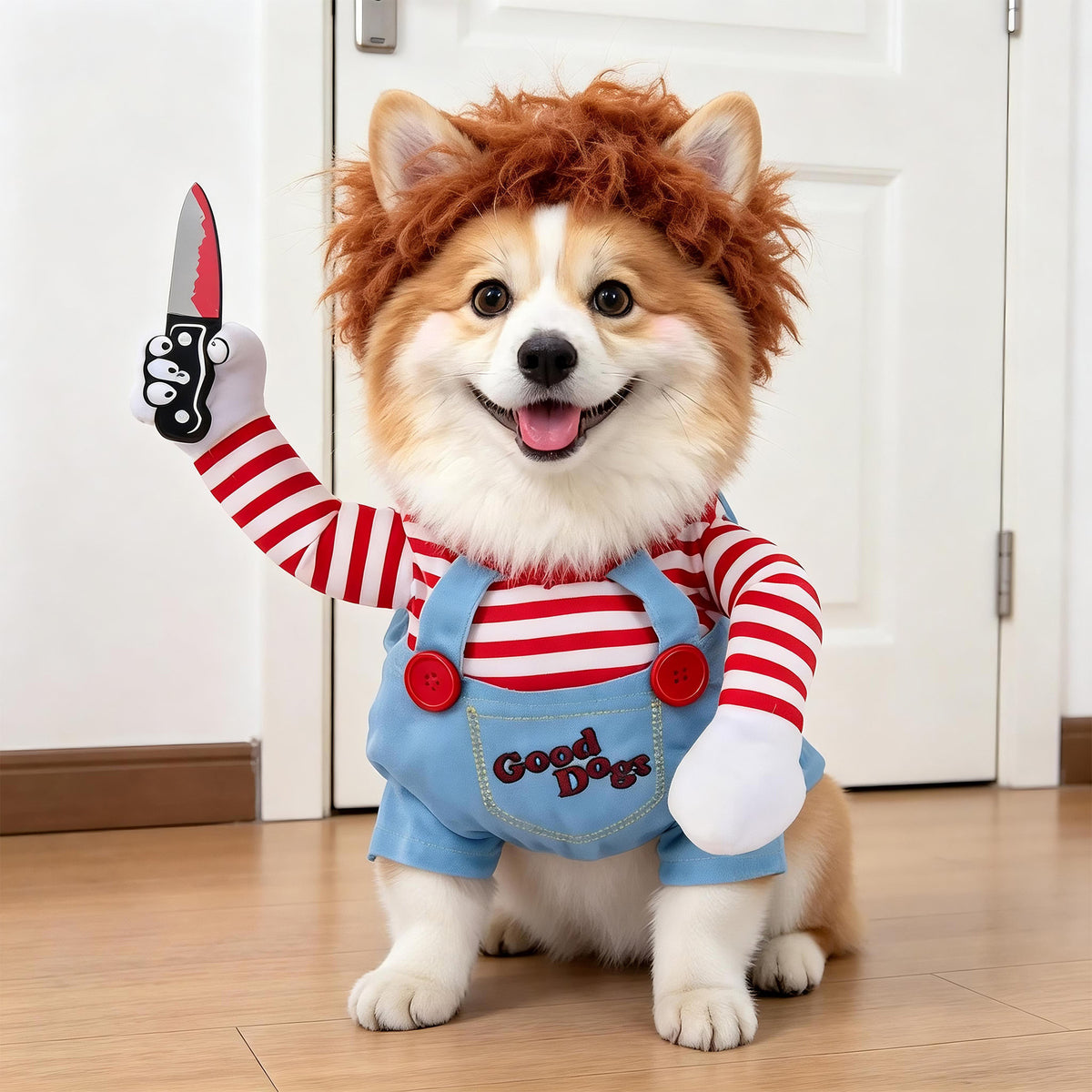 Funny Halloween Pet Costume – Cozy Character Dress-Up Outfit for Dogs & Cats