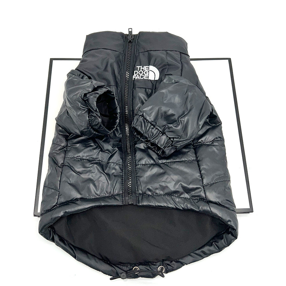 Cross-border trendy brand dog clothes jacket DOG FACE warm Teddy Schnauzer Shiba Inu Corgi pet cotton jacket