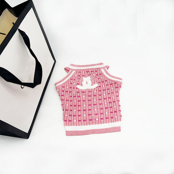Pet clothes four seasons small fragrance style CC dog sweater trendy brand Teddy Schnauzer French Dou Corgi pet sweater new