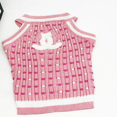 Chic Knit Dog Sweater – CC Soft All-Season Pet Sweater for Small Dogs Designer