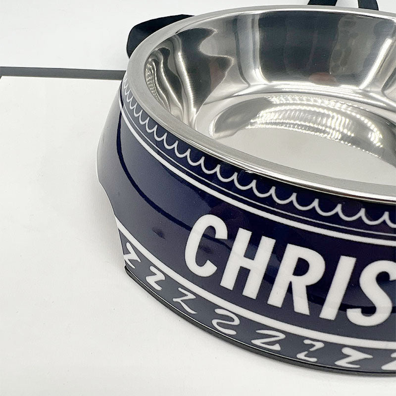 Trendy brand dog bowl, pet bowl, French Bulldog, Corgi, Teddy Schnauzer, stainless steel tableware, drinking water, cat basin, dog basin, melamine