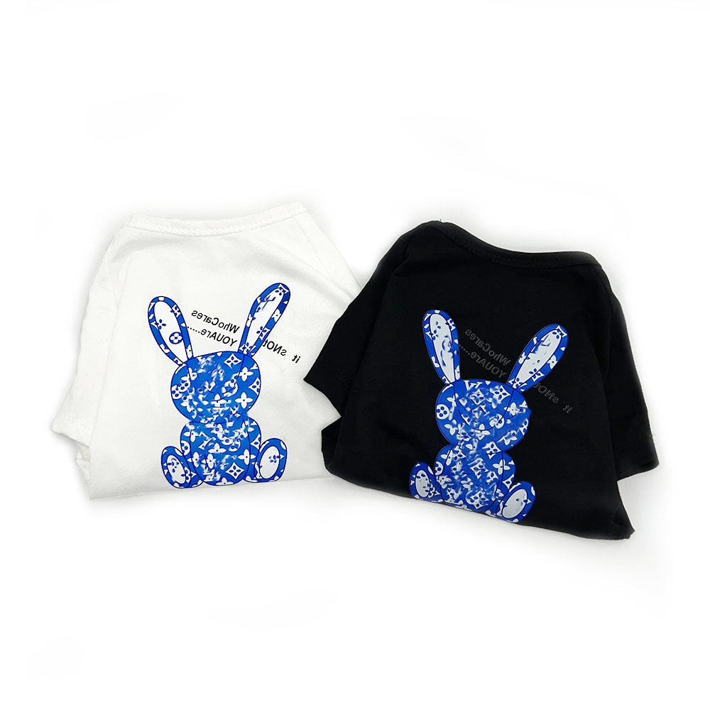 Foreign trade cross-border trendy brand dog clothes short-sleeved cotton pet T-shirt clothes presbyopia dog Teddy Bago clothing