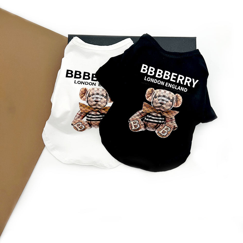 Summer Thin Pet Dog Clothes Thin Short Sleeve T-Shirt Bear Small Dog Teddy Schnauzer Corgi Clothing