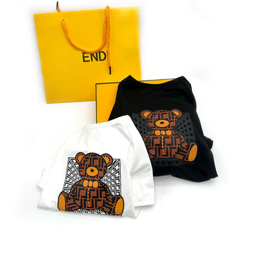 Summer luxury trendy brand F dog clothes short-sleeved pure cotton bear pet clothing thin Schnauzer Teddy French Dou