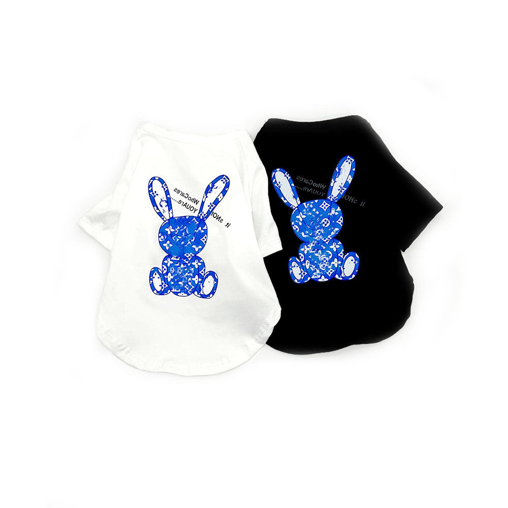 Foreign trade cross-border trendy brand dog clothes short-sleeved cotton pet T-shirt clothes presbyopia dog Teddy Bago clothing