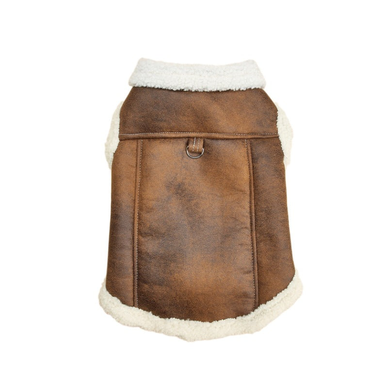 New Cross-Border Pet Clothing: Fall/Winter Collection—Poodle Outfits, Cotton Jackets, Cat Leather Jackets, and Thickened Sleeveless Vests