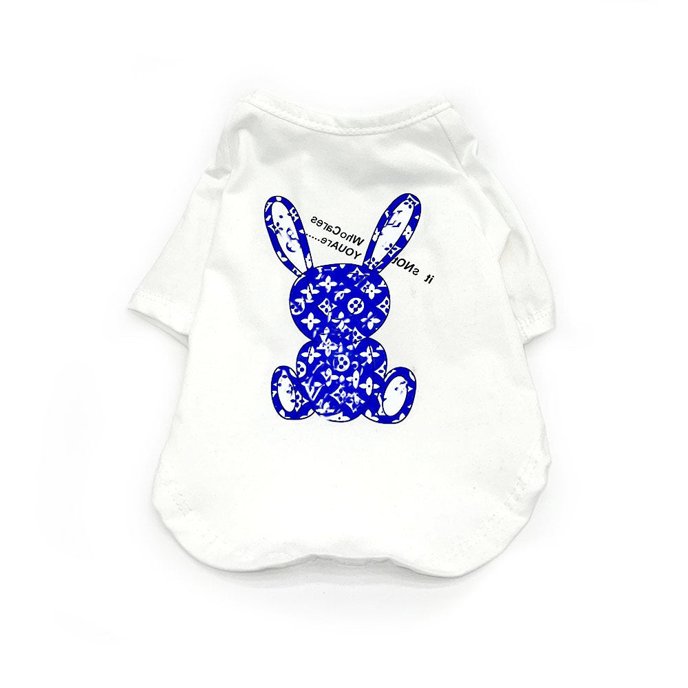 Foreign trade cross-border trendy brand dog clothes short-sleeved cotton pet T-shirt clothes presbyopia dog Teddy Bago clothing