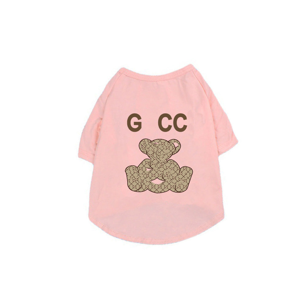 Pet clothes, cross-border thin dog clothes, summer dog clothes, corgi T-shirts, Bichon frize, small and medium-sized dogs, trendy brand dog clothes