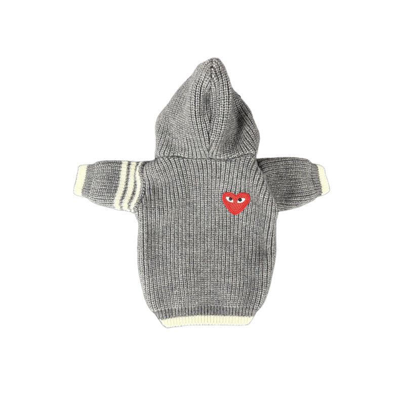 Foreign trade trendy brand dog sweater clothes loving pet cardigan Teddy French Dou Bago Schnauzer small dog cat