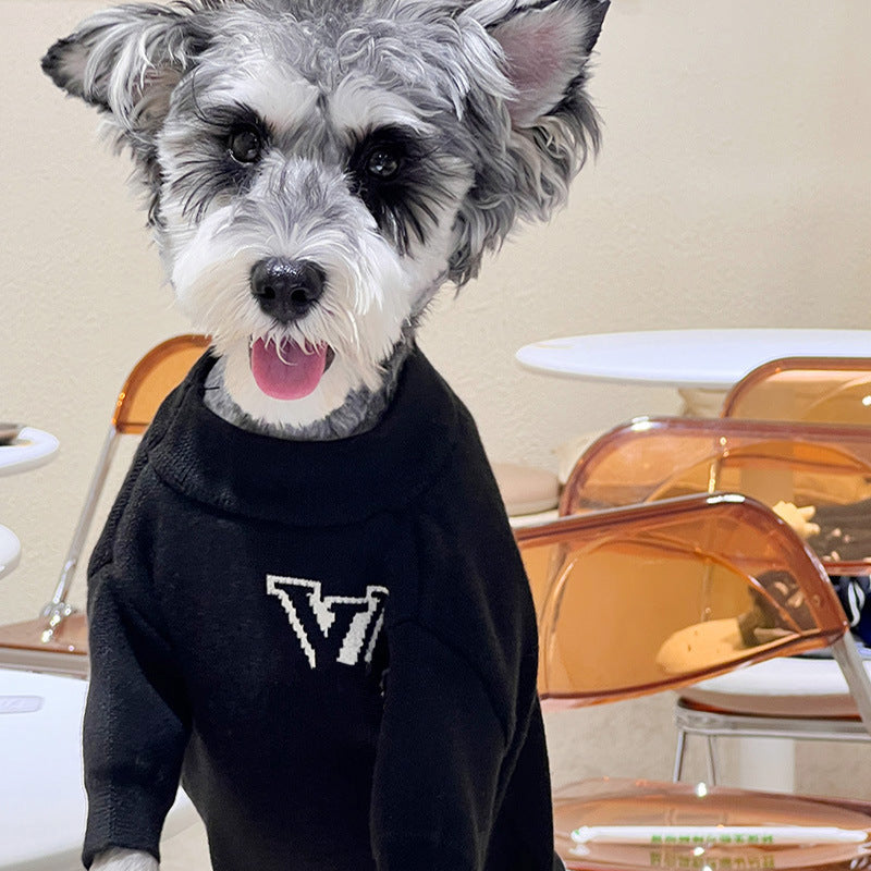Autumn and winter pet dog sweater knitted small and medium-sized dogs warm French Bulldog Corgi Schnauzer same style versatile coat