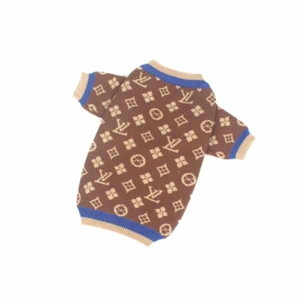 Brown Monogram Chewy Dog Sweater