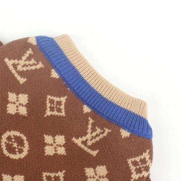 Brown Monogram Chewy Dog Sweater