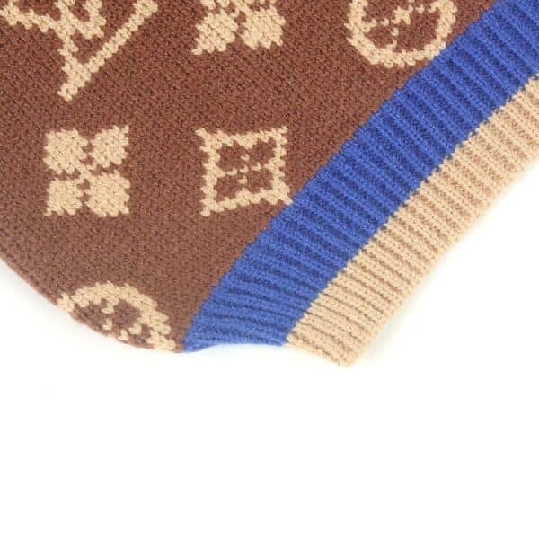 Brown Monogram Chewy Dog Sweater