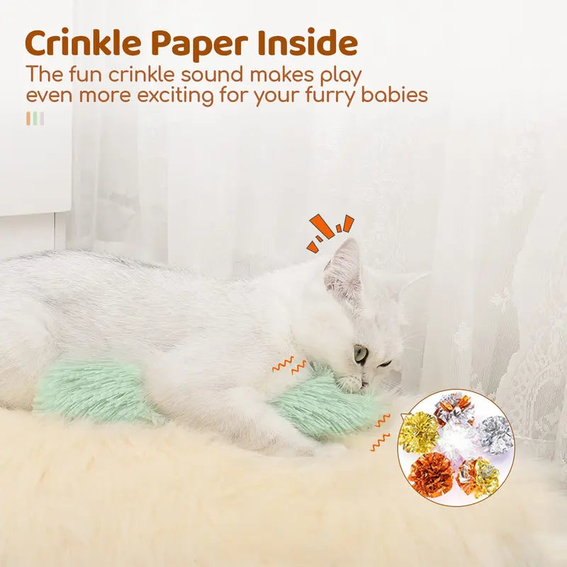 Potaroma Cat Kicker Toys with Catnip, 3-Pack Plush Plush Pillows