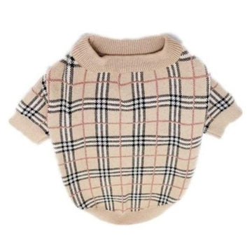 Barkberry Vintage Plaid Designer Dog Sweater