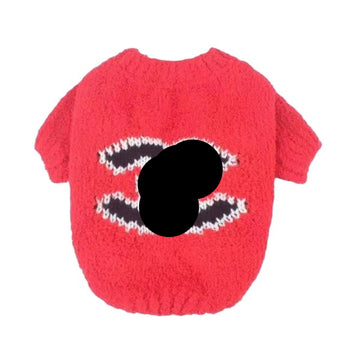 CC Orange Knitted Designer Dog Sweater