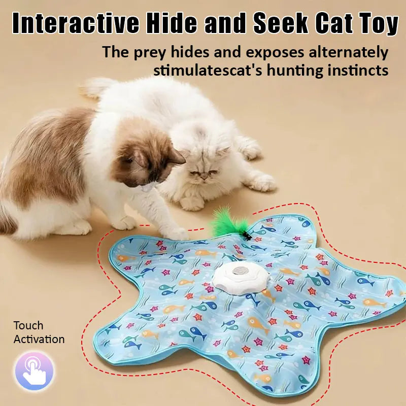Hide and Seek Cat Toys – Rechargeable Interactive Feathers