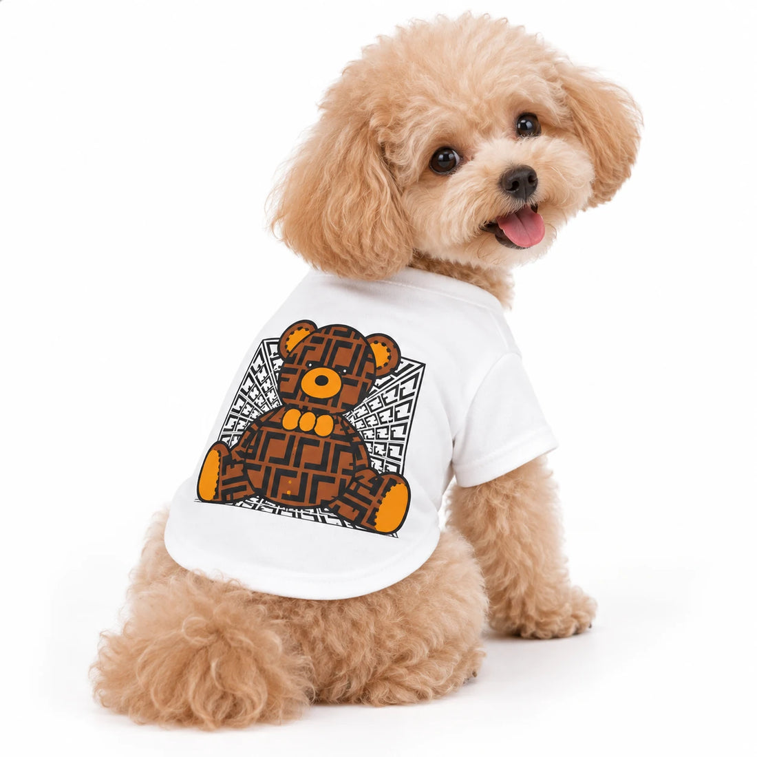 Soft Cotton Summer Dog T-Shirt –FF Cute Bear Short Sleeve Pet Clothes Designer