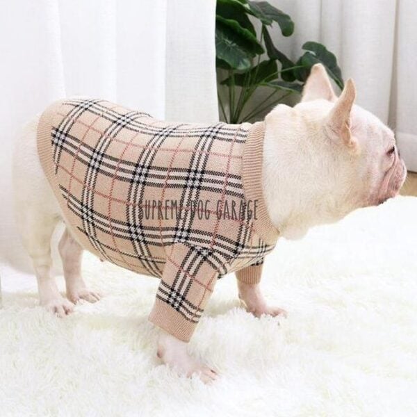 Barkberry Vintage Plaid Designer Dog Sweater