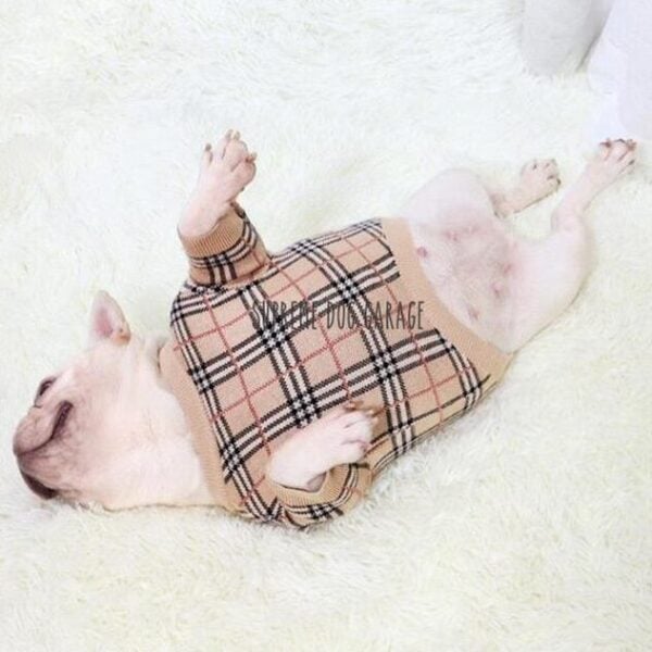Barkberry Vintage Plaid Designer Dog Sweater
