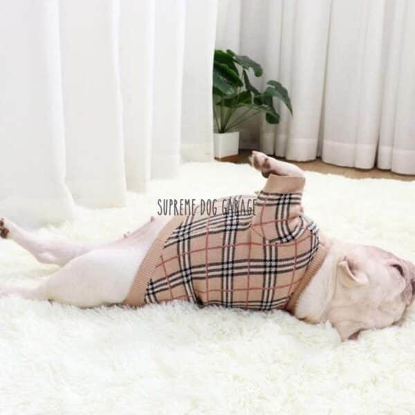 Barkberry Vintage Plaid Designer Dog Sweater