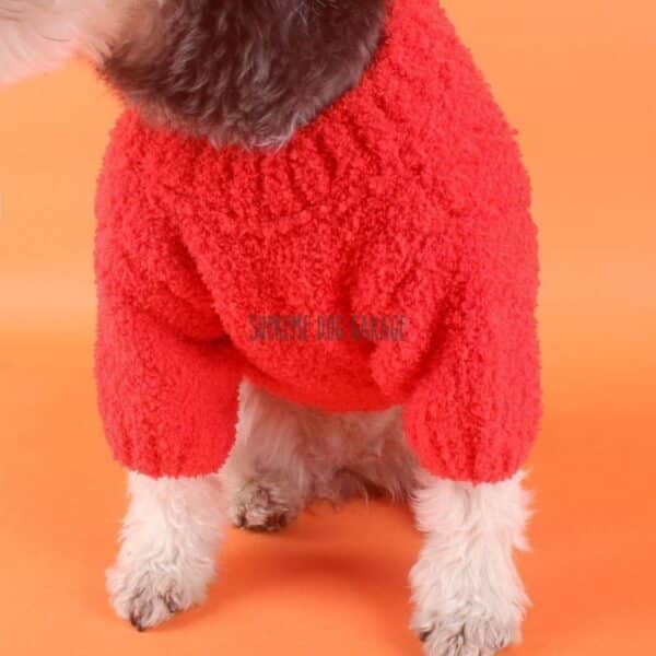 CC Orange Knitted Designer Dog Sweater